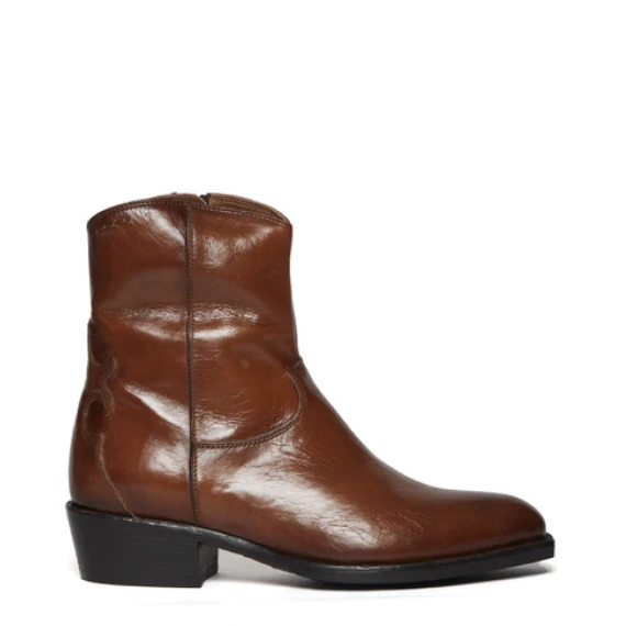 Tronchetto 66647 in pelle cuoio