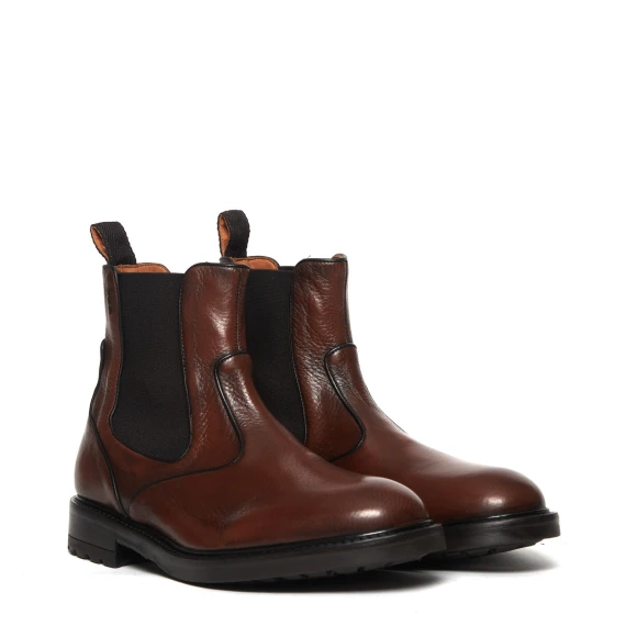 Tronchetto 66030 in pelle cuoio