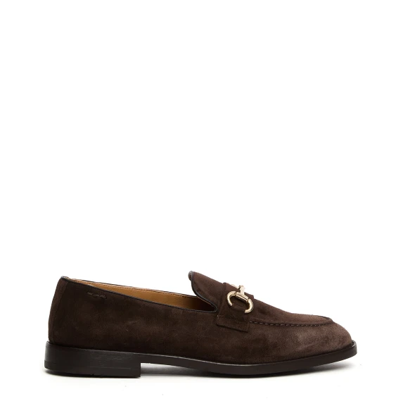 Mocassino 67026 in pelle scamosciata marrone