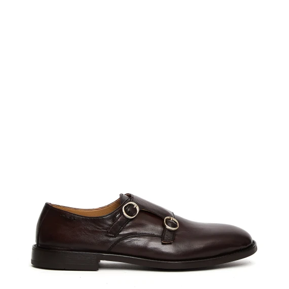 Monk strap 67036 in pelle marrone