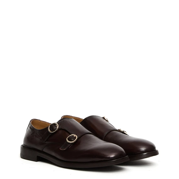 Monk strap 67036 in pelle marrone