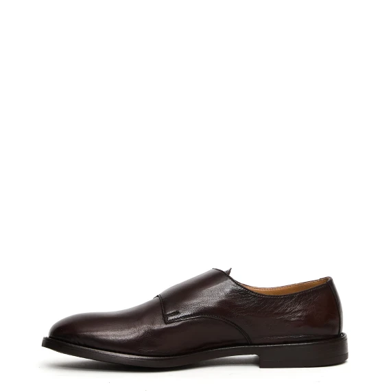Monk strap 67036 in pelle marrone