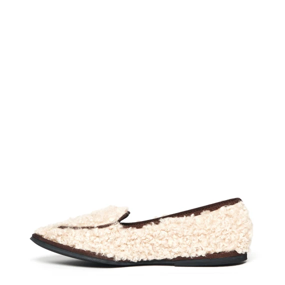 Mocassino Atlanta in tessuto effetto bouclé