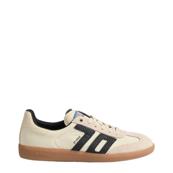 Sneakers Ghost in tessuto beige e suede nero