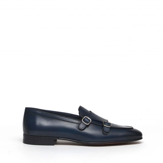 Monk Strap 5111 in pelle blu
