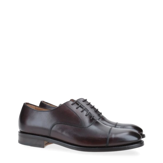 Scarpa allacciata Oxford 5217 in pelle marrone - 10