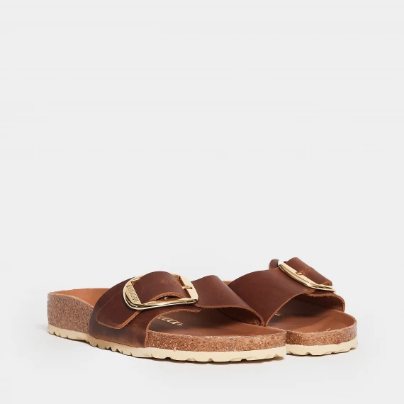 Ciabatta Madrid Big Buckle Olied cognac