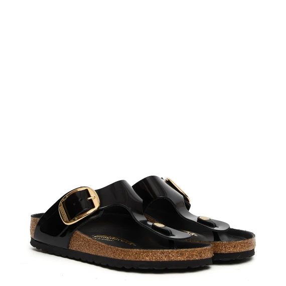 Sandali Gizeh big buckle shine black