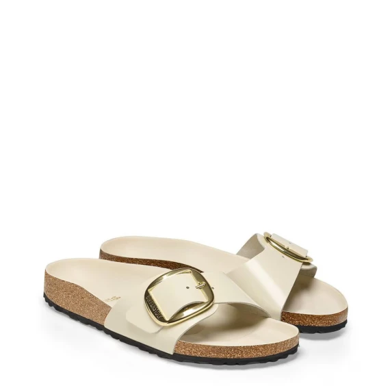 Madrid Big Buckle high-shine ecru