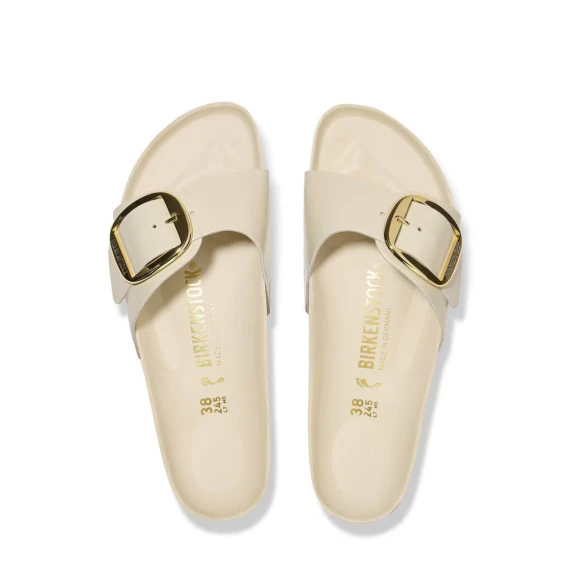Madrid Big Buckle high-shine ecru