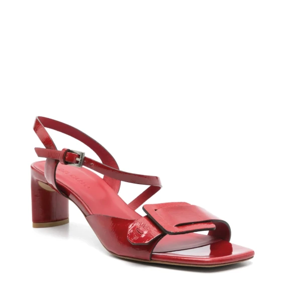 Sandalo 11317 in pelle verniciata rossa