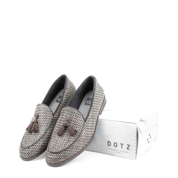 Mocassino Cajuzinho in tessuto beige e marrone