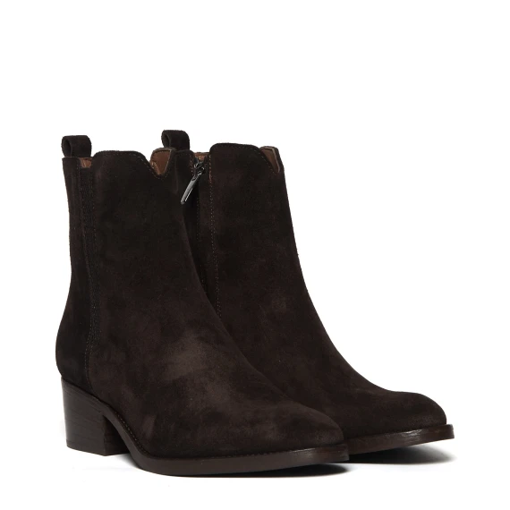 Tronchetto DD40 in pelle scamosciata marrone