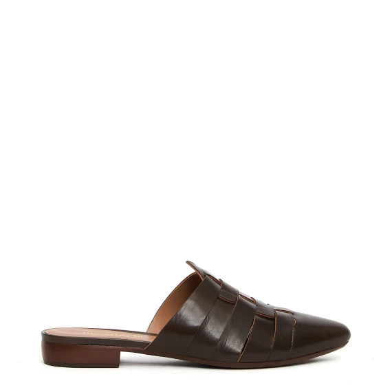 Sabot D211 in pelle testa di moro