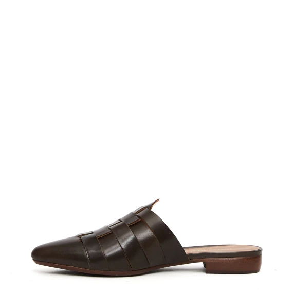 Sabot D211 in pelle testa di moro