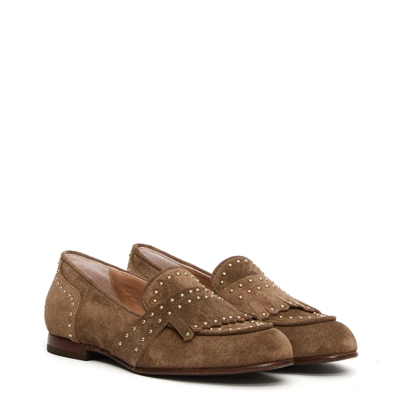 Mocassino DD04 in pelle scamosciata taupe