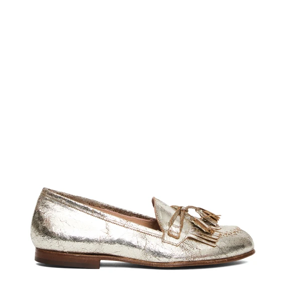 Mocassino DD69 in pelle platino