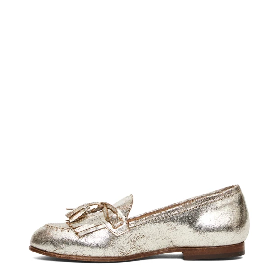 Mocassino DD69 in pelle platino