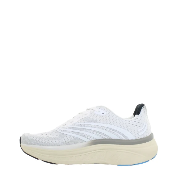 Sneakers Run 01 in tessuto jacquard bianco