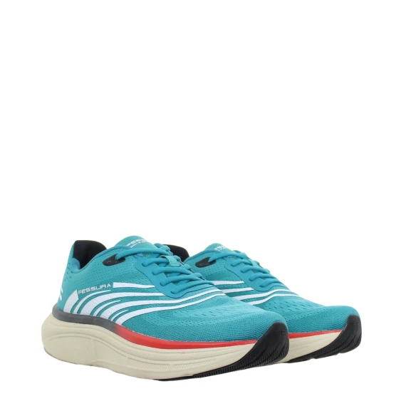 Sneakers Run 01 in tessuto jacquard turchese