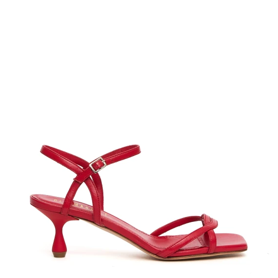 Sandali K131 in pelle rossa