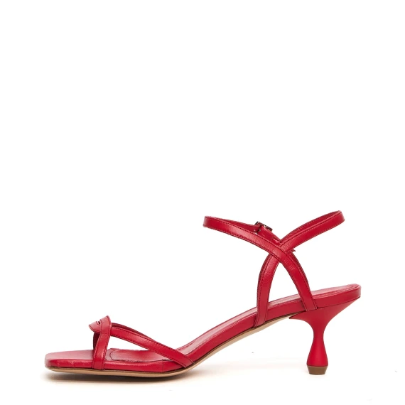 Sandali K131 in pelle rossa