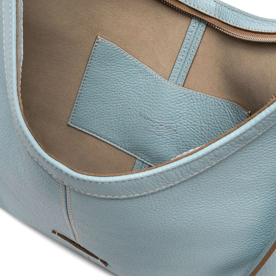 Borsa a spalla Norma BS11320 in pelle cielo