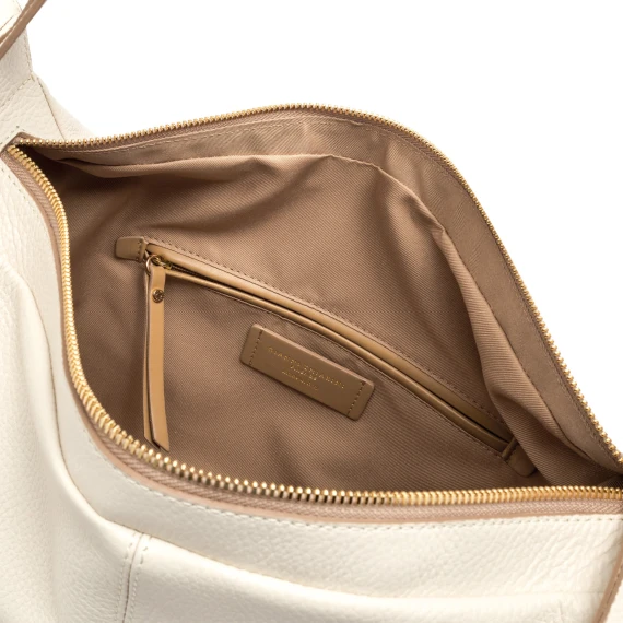 Borsa a spalla trasformabile in zaino Guia BS11340 in pelle panna