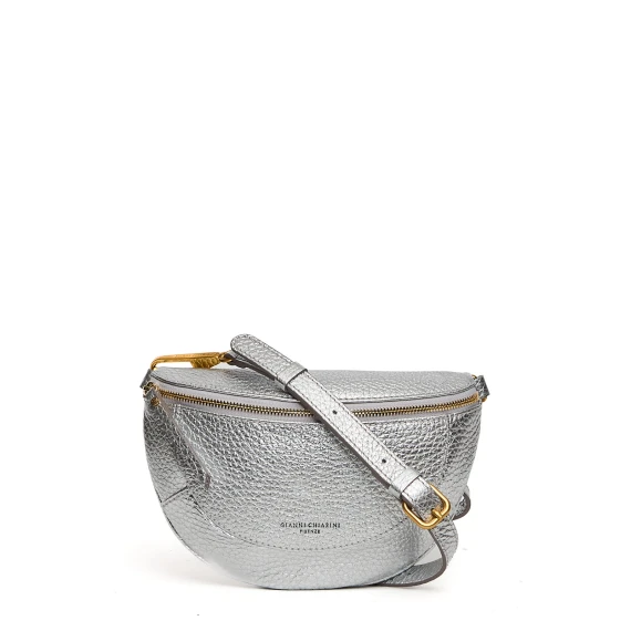 Marsupio Brooke in pelle martellata argento