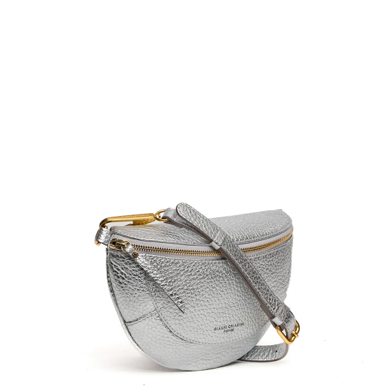 Marsupio Brooke in pelle martellata argento