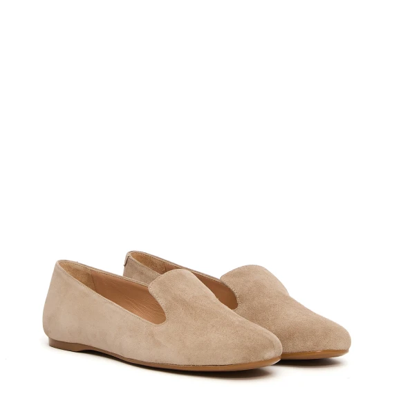 Pantofola 5310 in pelle scamosciata beige -