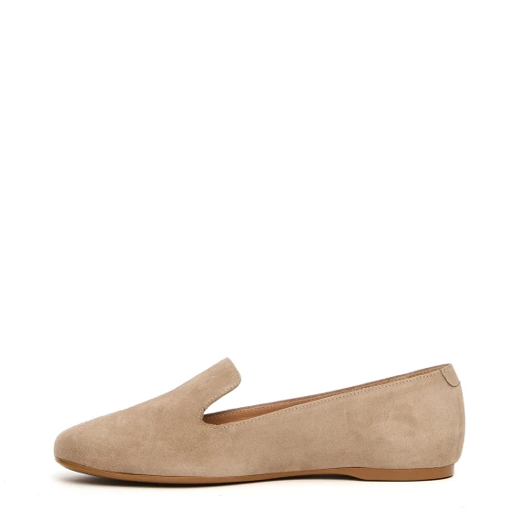 Pantofola 5310 in pelle scamosciata beige -