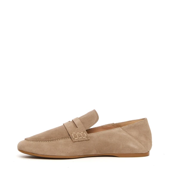 Mocassino 5540 in pelle scamosciata beige