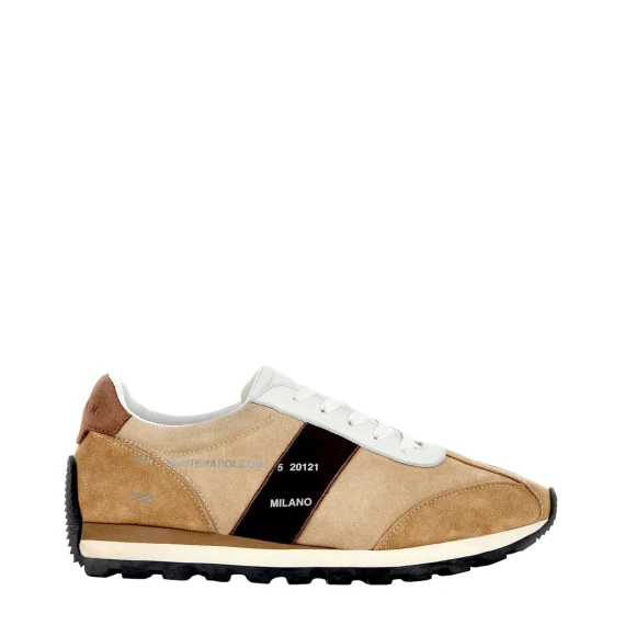 Sneakers 86ER in pelle scamosciata Beige e Marrone
