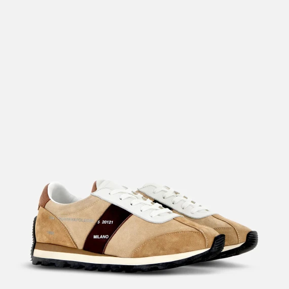 Sneakers 86ER in pelle scamosciata Beige e Marrone