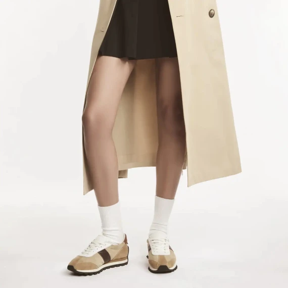 Sneakers 86ER in pelle scamosciata Beige e Marrone