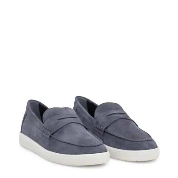 Mocassino Cool in pelle scamosciata blu jeans - 11