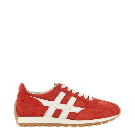 Sneakers 86R in pelle scamosciata rossa
