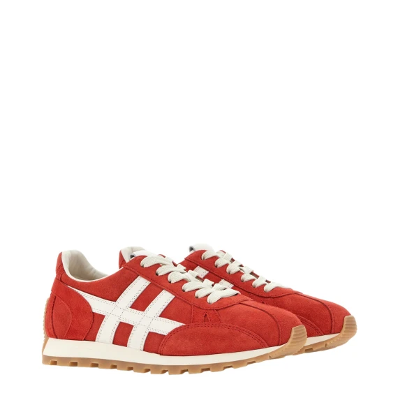 Sneakers 86R in pelle scamosciata rossa