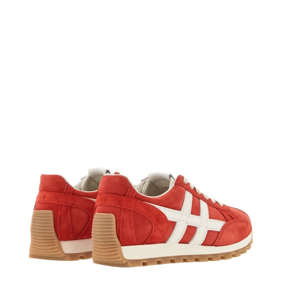Sneakers 86R in pelle scamosciata rossa