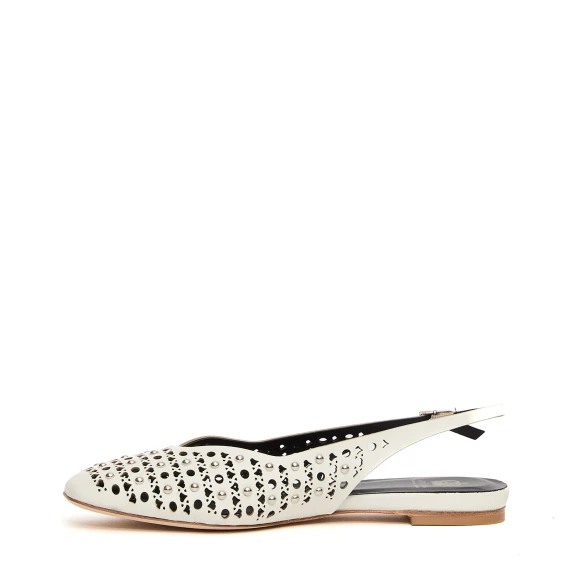 Slingback 2524 in pelle off white