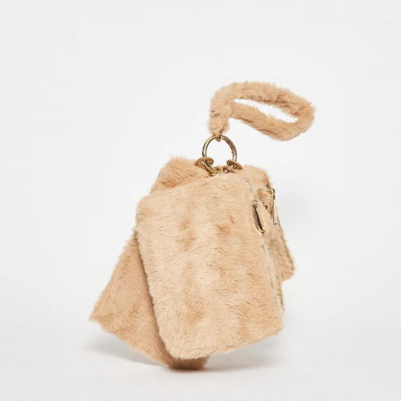 Borse a bustina in pelliccia ecologica con bracciale