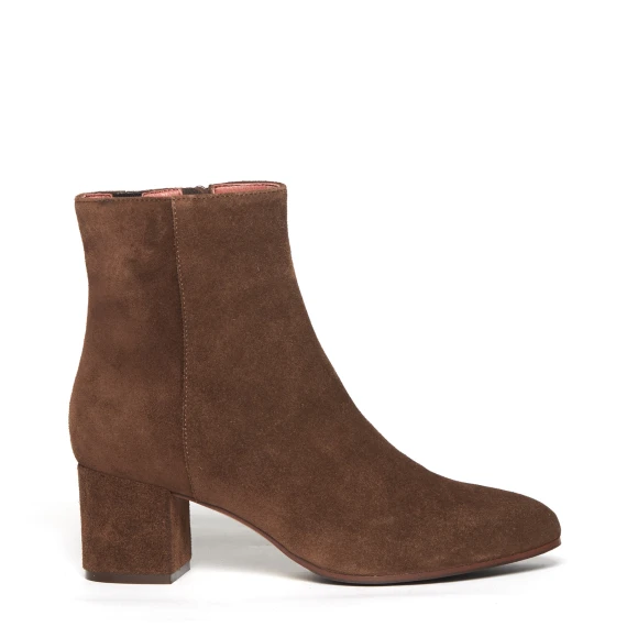 Tronchetto 42503 in pelle scamosciata cuoio