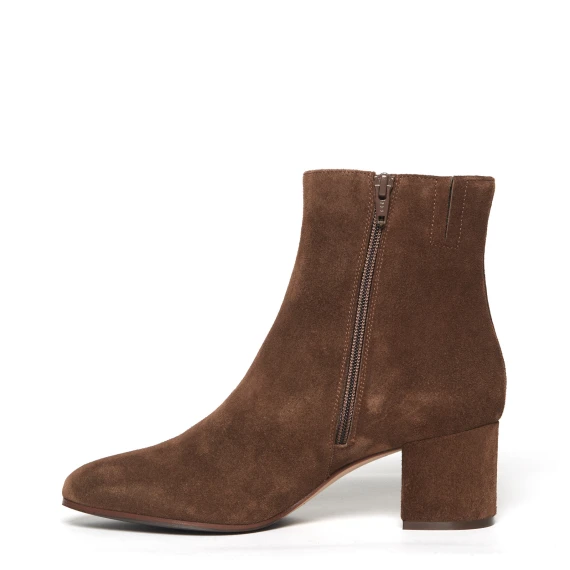 Tronchetto 42503 in pelle scamosciata cuoio