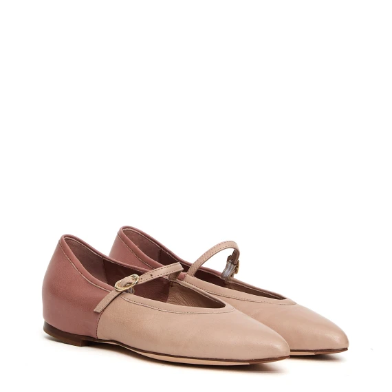 Ballerina 51202 in pelle nudo rosato
