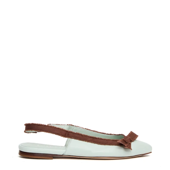 Slingback 51208 in pelle azzurra