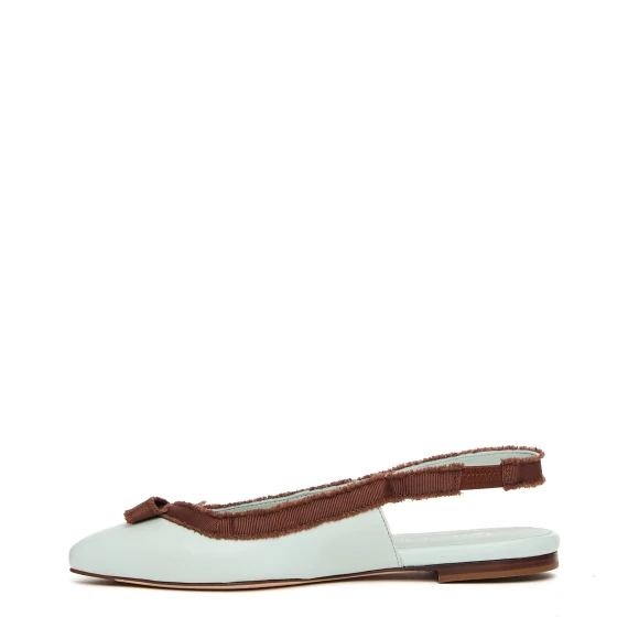 Slingback 51208 in pelle azzurra