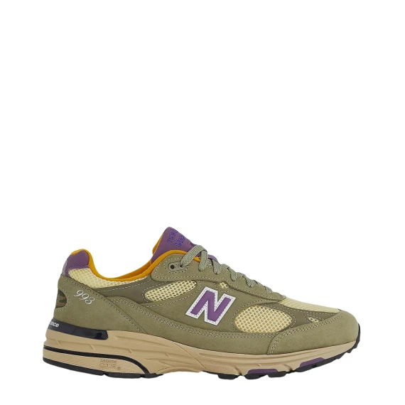 Sneakers 993 in suede olive leaf