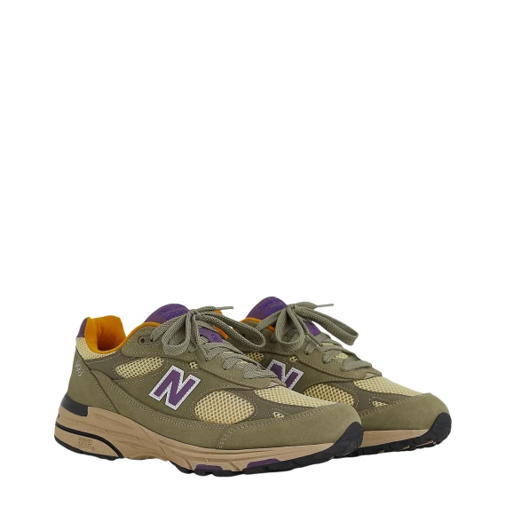 Sneakers 993 in suede olive leaf