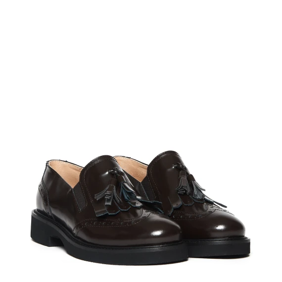 Scarpa OV002 in pelle testa di moro